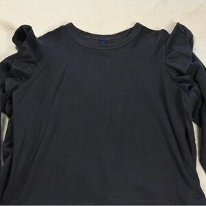 Old Navy Dark Gray Ruffle Sleeve Sweatshirt